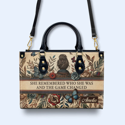 She Remembered - Personalized Custom Leather Handbag - btf_remember_1 ag34