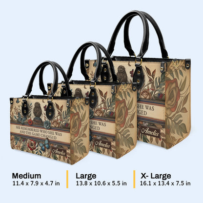 She Remembered - Personalized Custom Leather Handbag - btf_remember_1 ag34