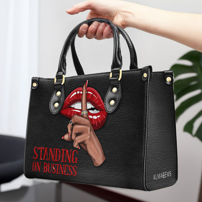 Standing On Business - Sac à main en cuir personnalisé - business01