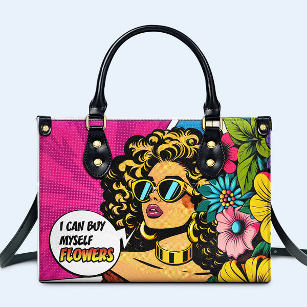 Puedo comprarme flores - Bolso de piel personalizado - buyf06