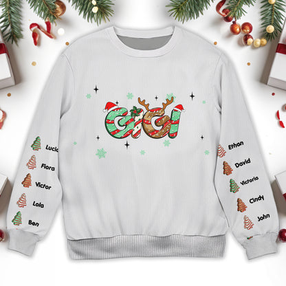 Festive Holiday Celebrations Sweatshirt - Personalized Custom Ugly Sweatshirt, Unisex Wool Jumper  - GRM024_TWS