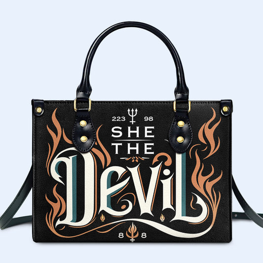 Ella - Bolso de mano de cuero personalizado - devil01