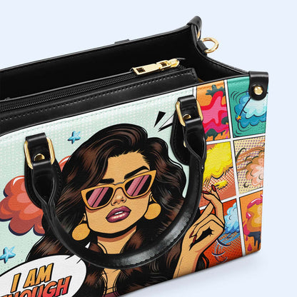 Soy suficiente - Bolso de mano de cuero personalizado - enough02