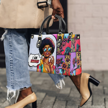 Je suis assez - Sac à main en cuir personnalisé - enough04