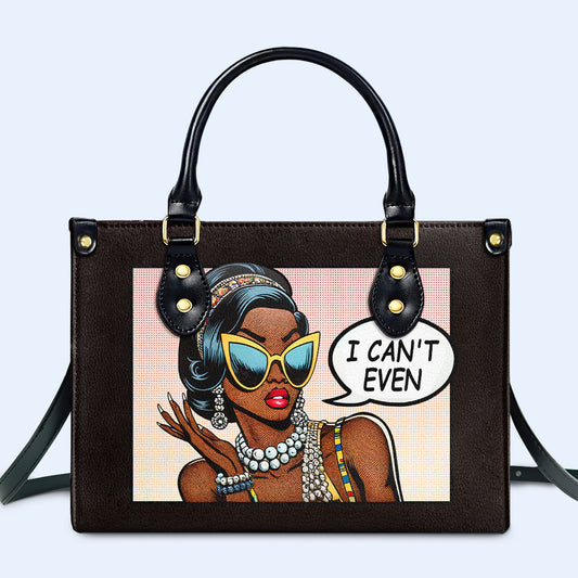 Ni siquiera puedo - Bolso de mano de cuero personalizado - even01