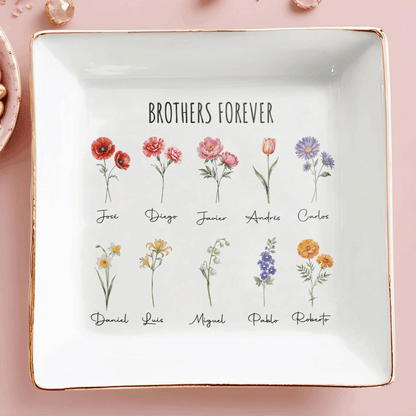 Plat décoratif personnalisé Famille pour toujours - Plat à bijoux personnalisé - FM140_SCRD