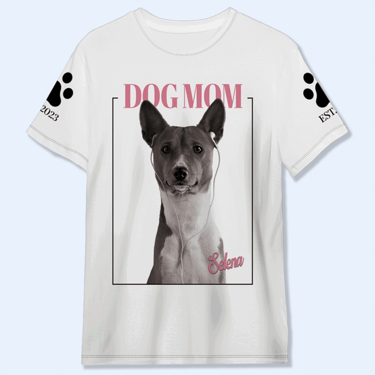 Dog & Cat Personalized Custom Unisex T-shirt - Personalized Custom Unisex All-Over Printed T-Shirt - PET003_3T
