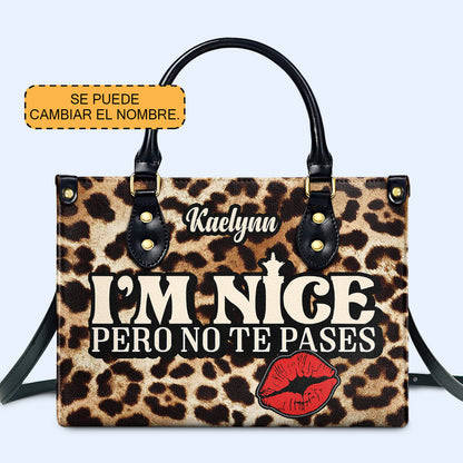 Pero no te pases - Bolso de piel personalizado - HG18