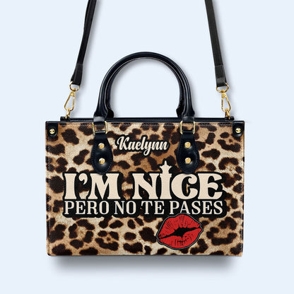 Pero no te pases - Bolso de piel personalizado - HG18