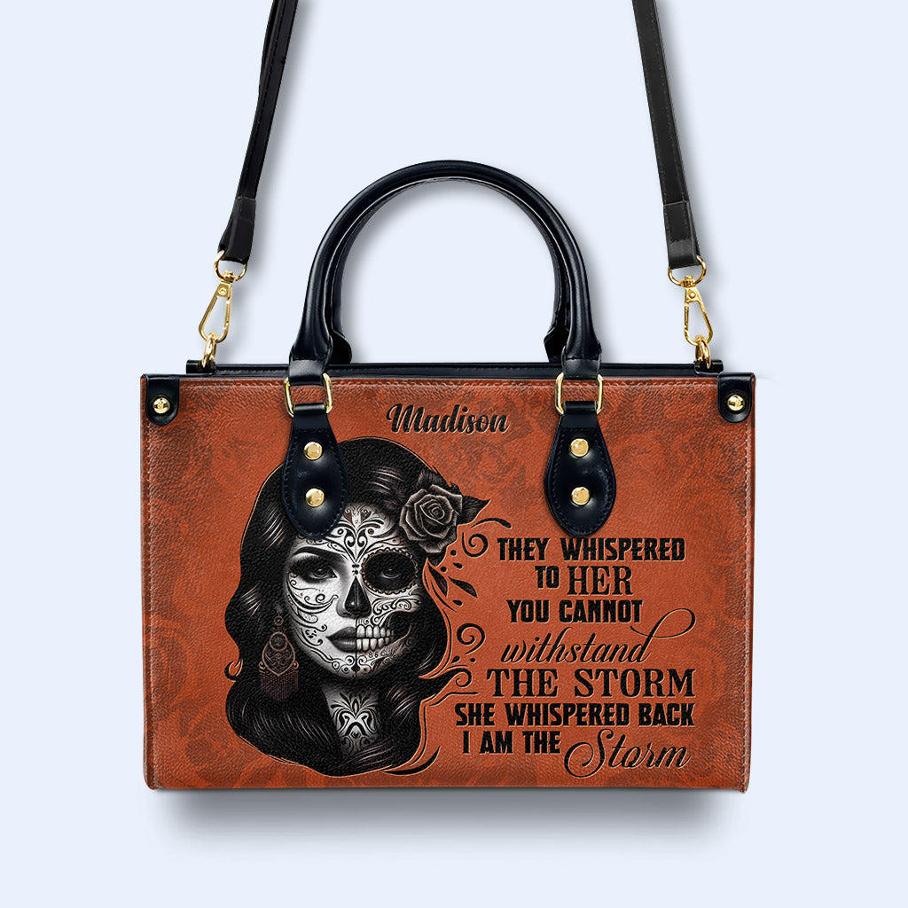 Soy la tormenta - Bolso de mano de cuero personalizado - HG22
