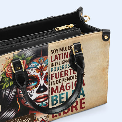 Soy Mujer Latina - Sac à main en cuir personnalisé - HG23