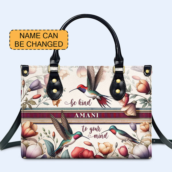 Be Kind - Colibrí - Bolso de mano de cuero personalizado - hmb_bekind_4 ag25