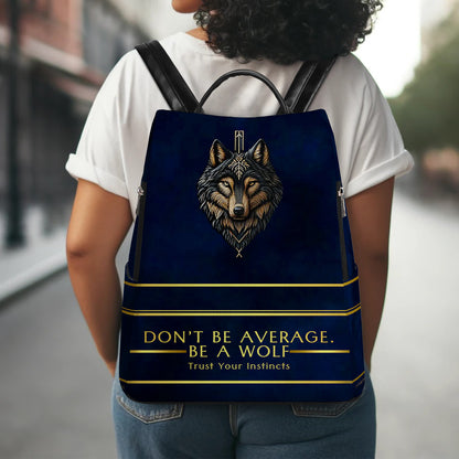 Don't Be Average - Personalized Custom Leather BackPack - BP_K04