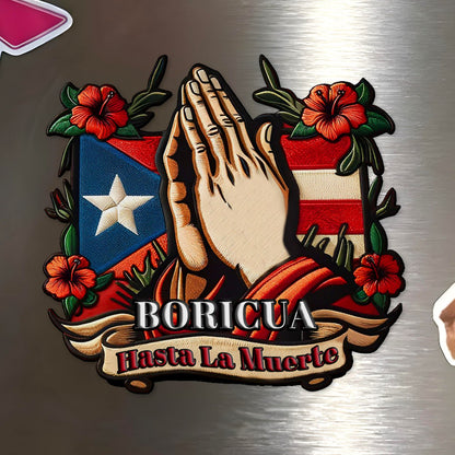 Boricua Hasta La Muerte Puerto Rican Pride - Aimant de réfrigérateur personnalisé - HS019_MAGN