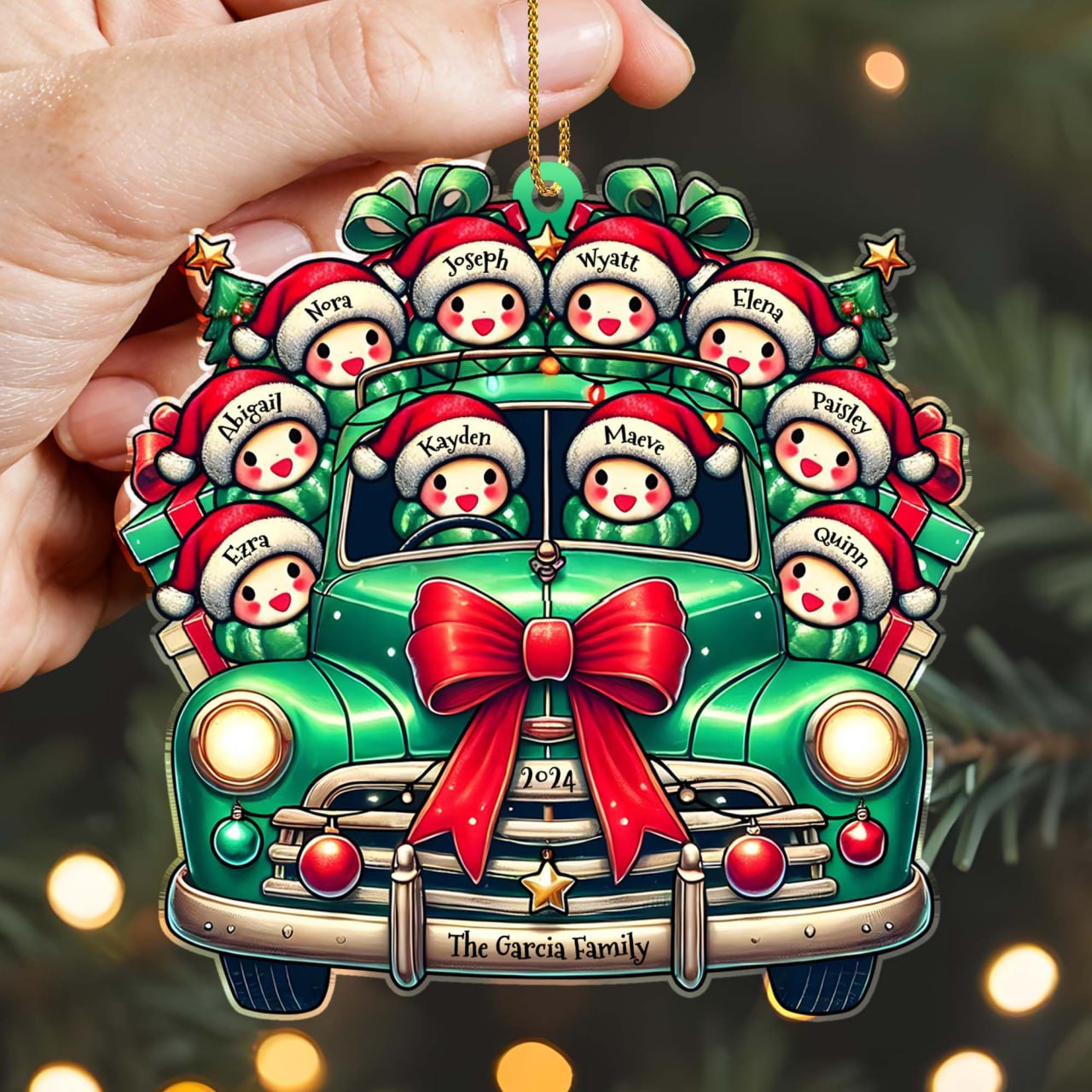 Celebrate The Joyous Season With Vintage Christmas Charm - Personalized Custom Acrylic Ornament, Christmas Gift - FAM007_ACO