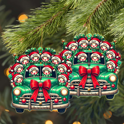 Celebrate The Joyous Season With Vintage Christmas Charm - Personalized Custom Acrylic Ornament, Christmas Gift - FAM007_ACO