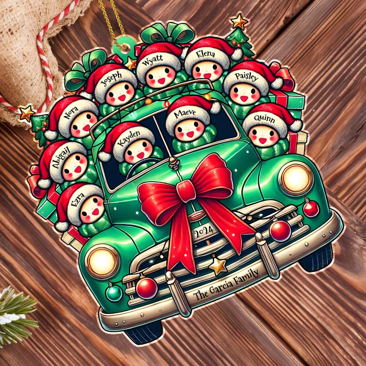 Celebrate The Joyous Season With Vintage Christmas Charm - Personalized Custom Acrylic Ornament, Christmas Gift - FAM007_ACO