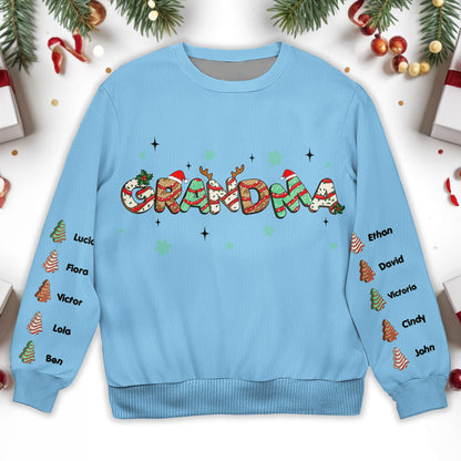 Festive Holiday Celebrations Sweatshirt - Personalized Custom Ugly Sweatshirt, Unisex Wool Jumper  - GRM024_TWS