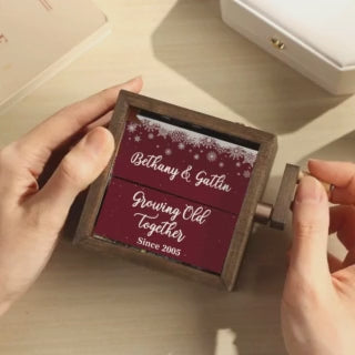 Growing Old Together, Snowflakes Design - Personalized Custom Photo Flipbook Frame - CPL832_FOFLA