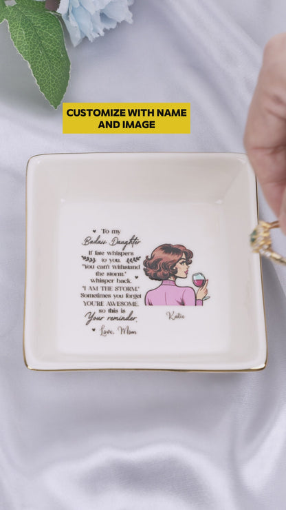 Citation inspirante « Fille badass » - Porte-bijoux personnalisé - FM116_SCRD
