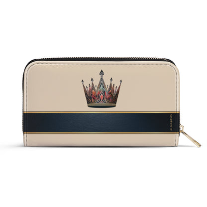 Queen Beige - Women Leather Wallet - queen02beigeWL