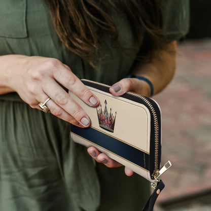 Queen Beige - Women Leather Wallet - queen02beigeWL