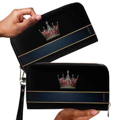 Queen Black - Women Leather Wallet - queen02blackWL