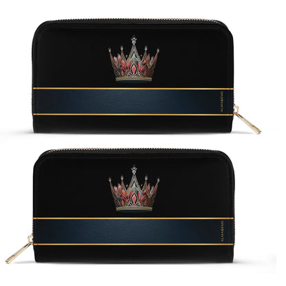 Queen Black - Women Leather Wallet - queen02blackWL