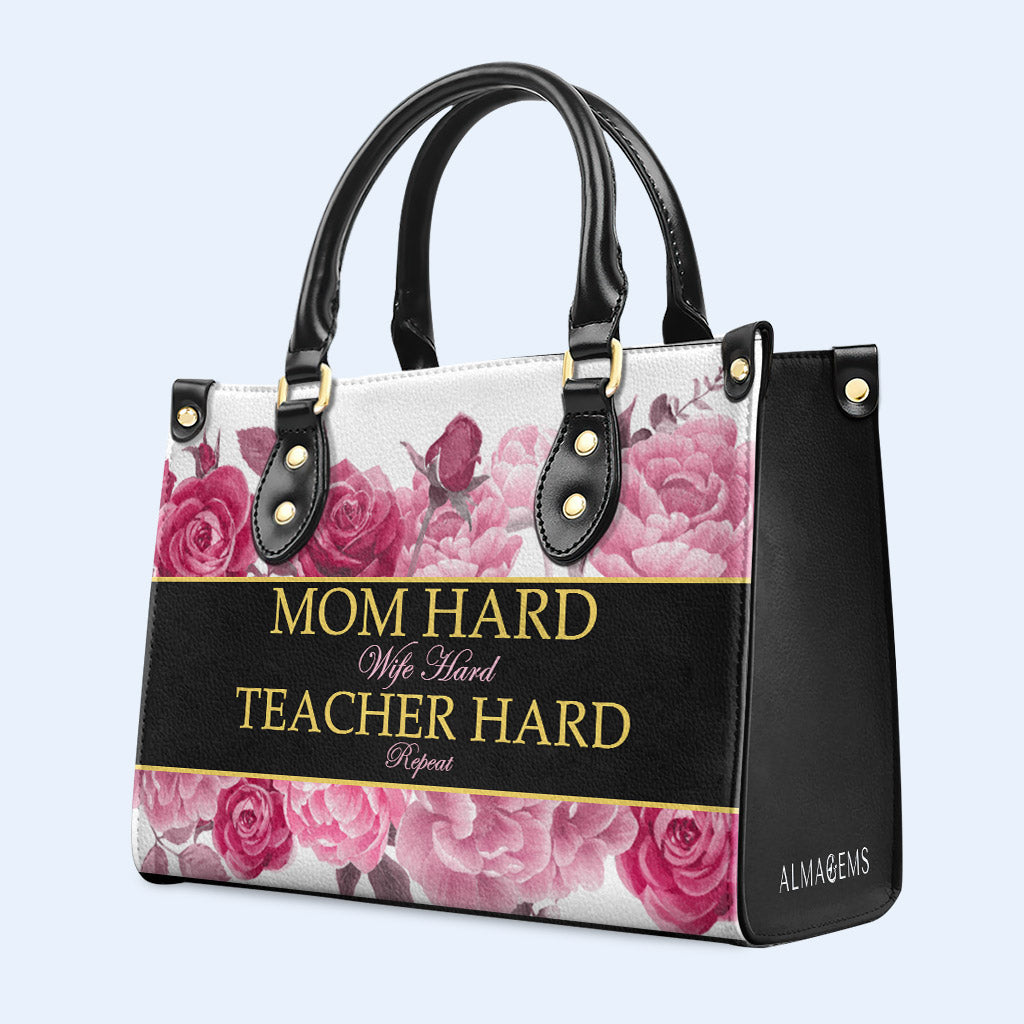 Queen Roses - Bolso de mano de cuero personalizado - queen04