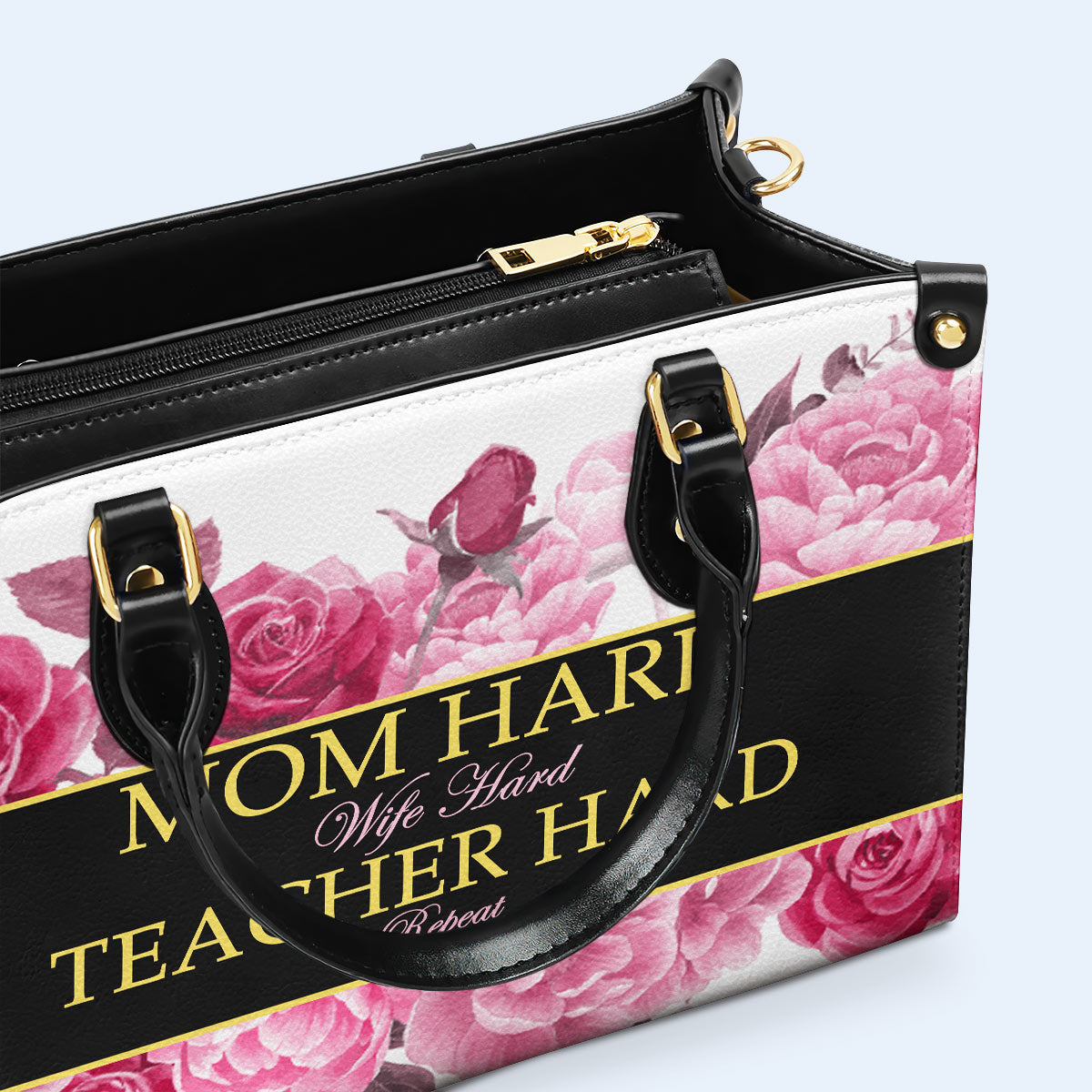 Queen Roses - Bolso de mano de cuero personalizado - queen04