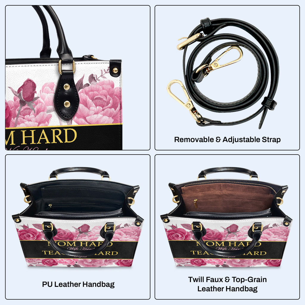 Queen Roses - Bolso de mano de cuero personalizado - queen04