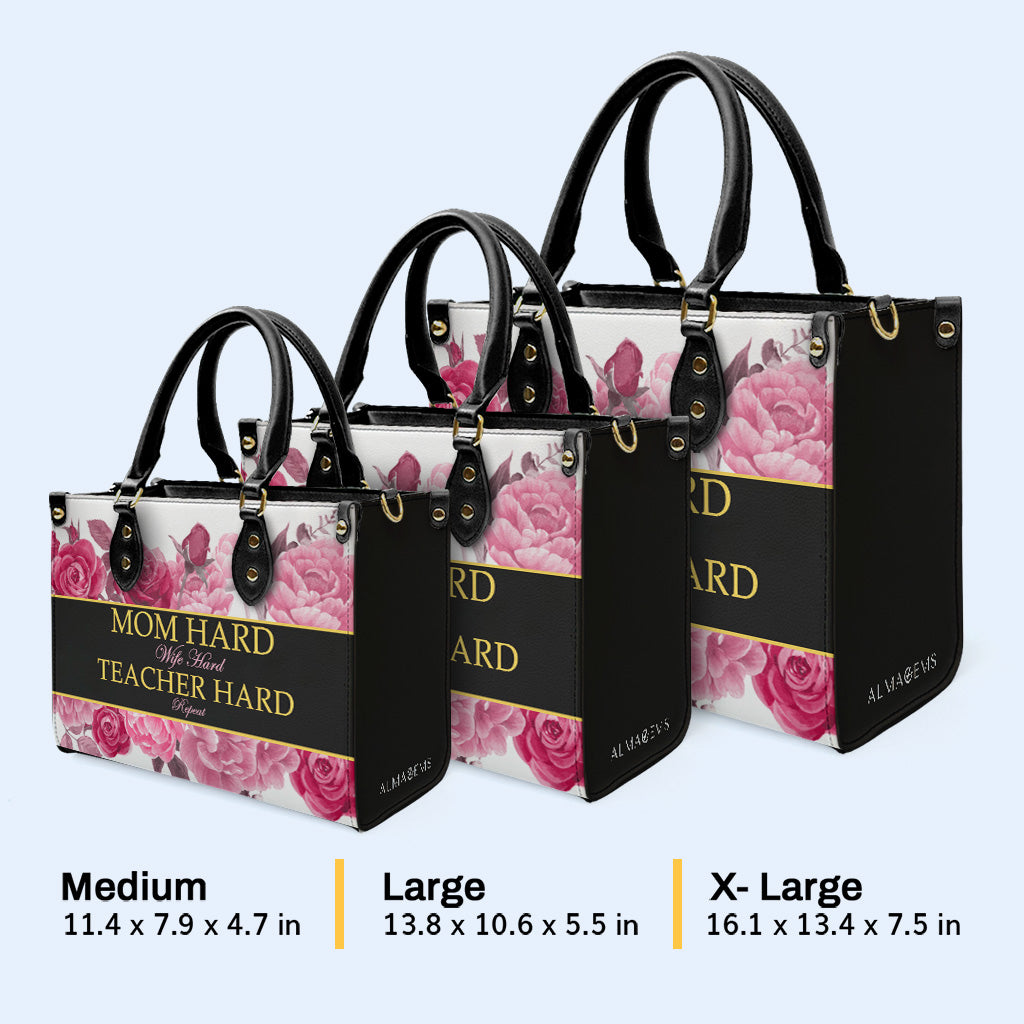 Queen Roses - Bolso de mano de cuero personalizado - queen04