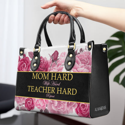 Queen Roses - Bolso de mano de cuero personalizado - queen04