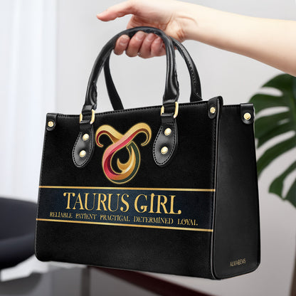 Sac à main Zodiac Queen Black - Sac à main en cuir personnalisé - queen05black