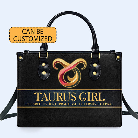 Zodiac Queen Black - Bolso de mano de cuero personalizado - queen05black