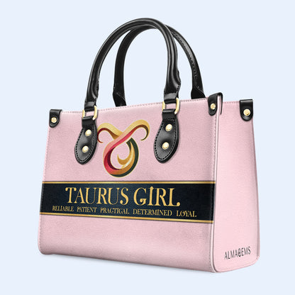 Sac à main en cuir personnalisé Zodiac Queen Pink - queen05pink