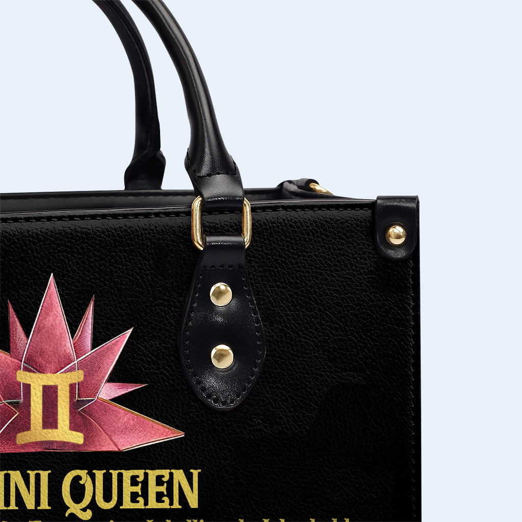 Zodiac Queen Black 08 - Bolso de mano de cuero personalizado - queen08black