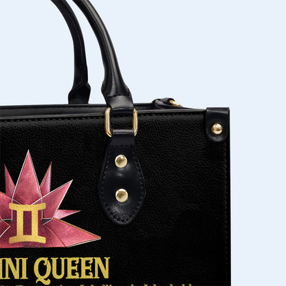 Zodiac Queen Black 08 - Bolso de mano de cuero personalizado - queen08black