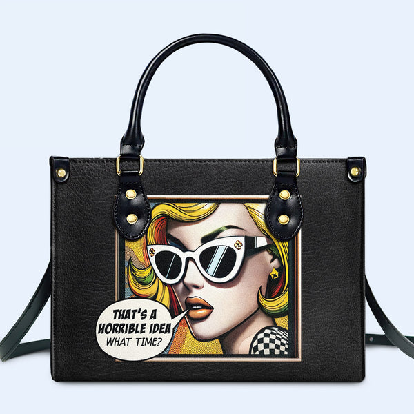 What Time - Bolso de mano de cuero personalizado - whattime01