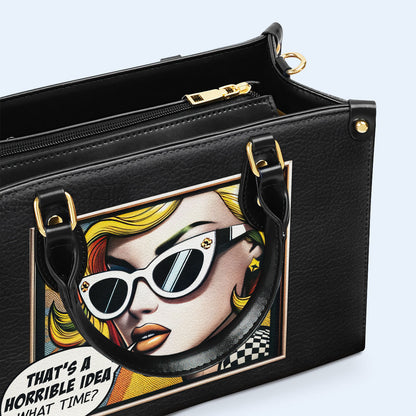 À quelle heure ? - Sac à main en cuir personnalisé - whattime01