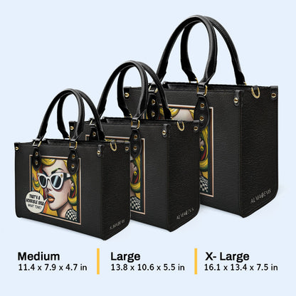 À quelle heure ? - Sac à main en cuir personnalisé - whattime01