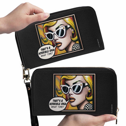 Quelle heure ? - Portefeuille en cuir pour femme - whattime01WL