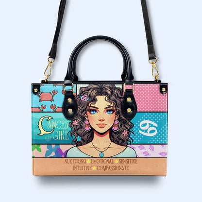 Cancer Girl 01 - Sac à main en cuir personnalisé - z_can01