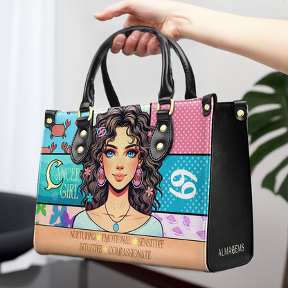 Cancer Girl 01 - Sac à main en cuir personnalisé - z_can01