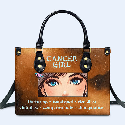 Chica Cáncer 02 - Bolso de Cuero Personalizado - z_can02