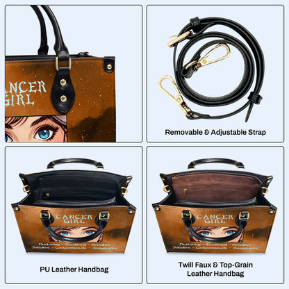 Cancer Girl 02 - Sac à main en cuir personnalisé - z_can02
