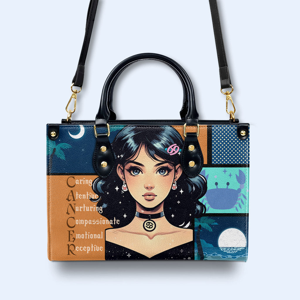 Chica Cáncer 03 - Bolso de Cuero Personalizado - z_can03