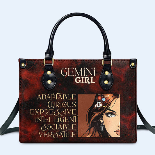 Chica Géminis 02 - Bolso de mano de piel personalizado - z_gem02