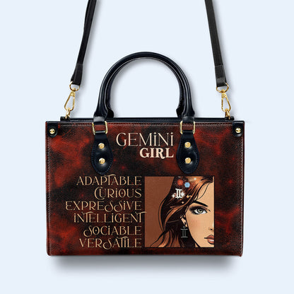 Gemini Girl 02 - Sac à main en cuir personnalisé - z_gem02