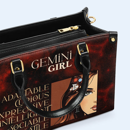 Gemini Girl 02 - Sac à main en cuir personnalisé - z_gem02